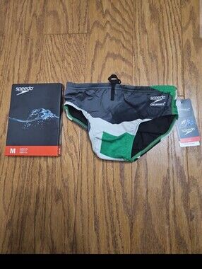 Speedo Endurance+ Competitive Glimmer Green Swim Brief Swimsuit Size 28 NWT